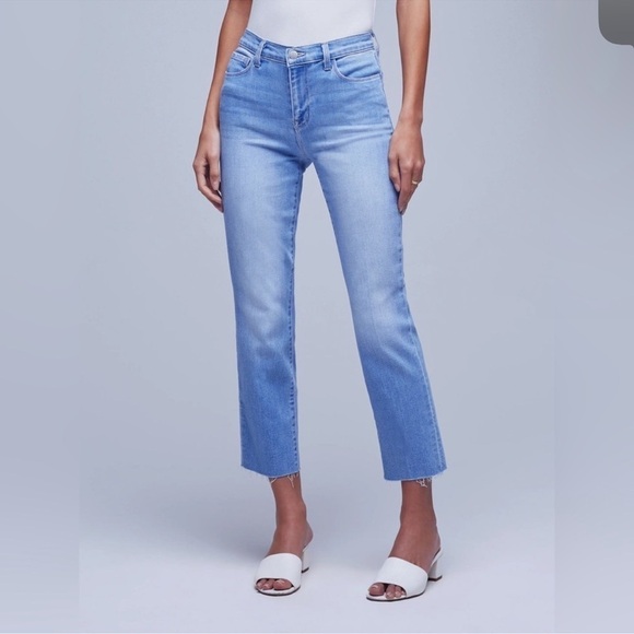 L’ Agence Sada High Rise Cropped Slim Omaha Jeans - Picture 1 of 6